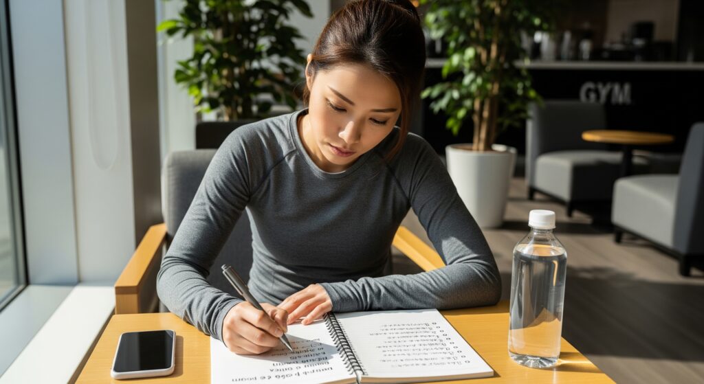 ジムに通う頻度を考える女性