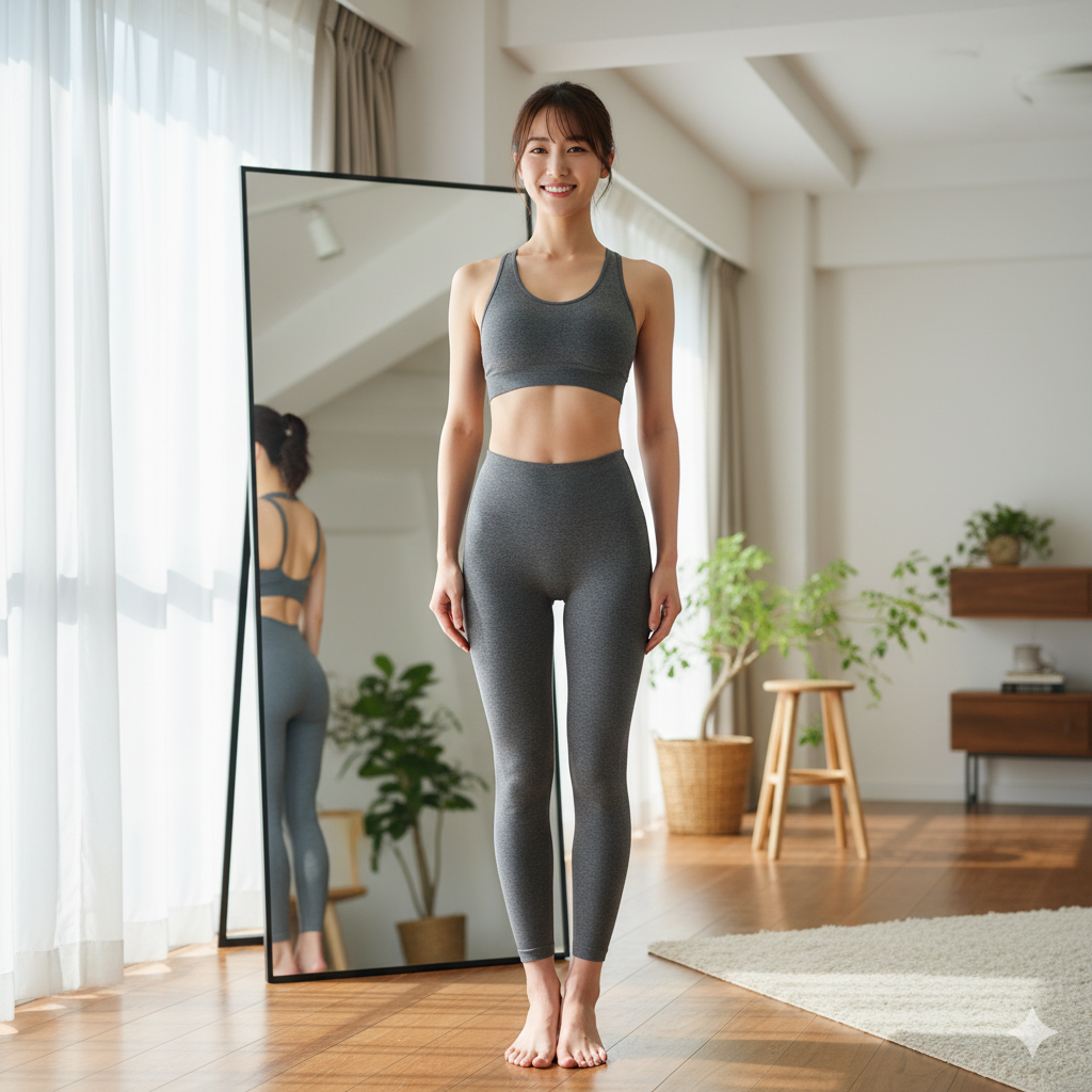 姿勢が整いスタイルが美しく見える20代女性